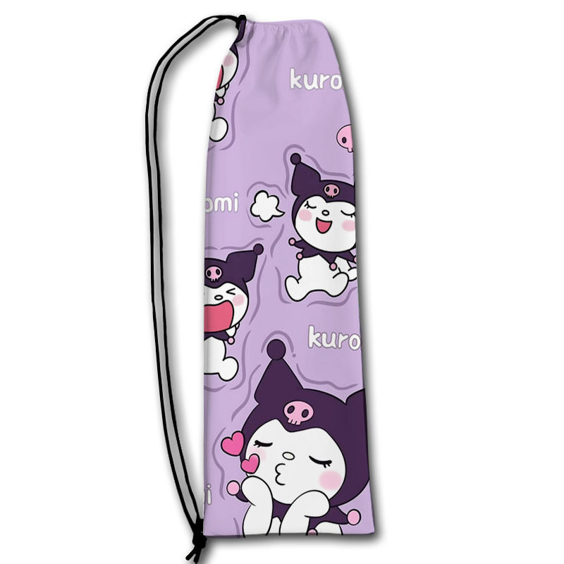 羽毛球拍收纳包库洛米卡通可爱印花运动大容量单肩束口袋学生