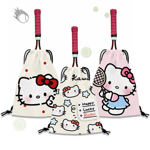 网球拍束口双肩包大容量便携网球袋抽绳网球拍保护套可爱男女同款