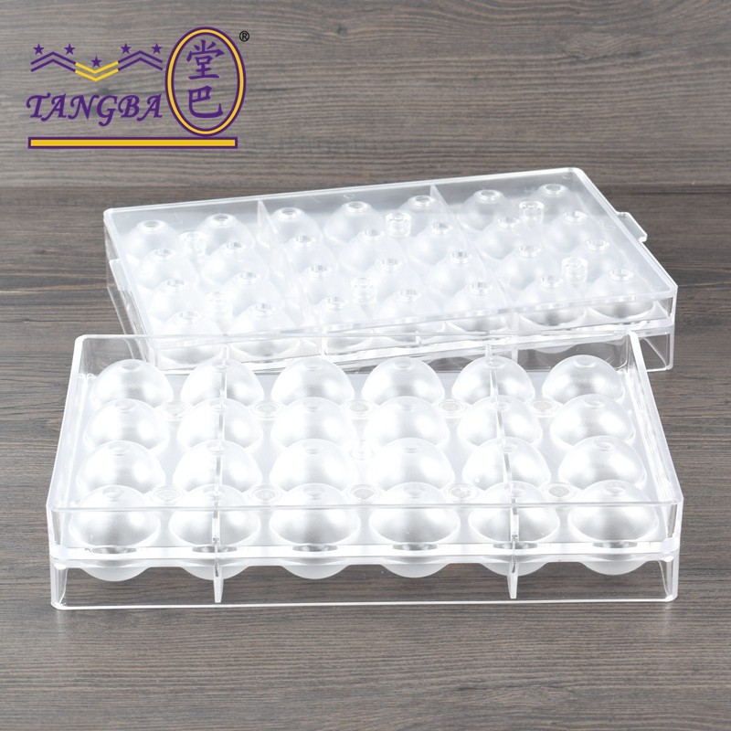 tangba24连 28连球形巧克力模具 PC材料 半圆球形棒棒糖烘焙模具