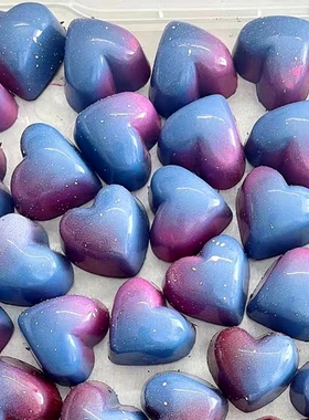 tangba堂巴 12克 32连心形巧克力模 3.3cm 情人节手工糖果PC硬模