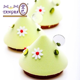 tangba堂巴 8连圆锥形慕斯蛋糕模具 圆锥体法式慕斯硅胶模 甜品模