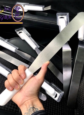 12/14寸蛋糕奶油抹刀白色柄 不锈钢8寸10寸抹平刀 奶油刮刀脱模刀