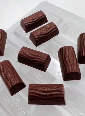 tangba堂巴 5克 24连树干巧克力模 PC-1080 半圆木纹朱古力模具