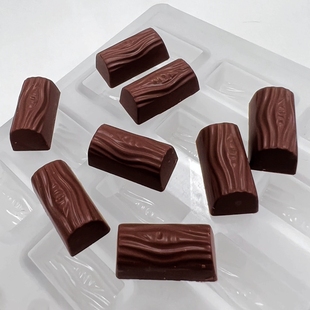 tangba堂巴 5克 24连树干巧克力模 PC-1080 半圆木纹朱古力模具