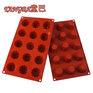 花边小果冻模DS-034 15连菊花杯子布丁矽胶模 4.3cm啫喱甜品蛋糕