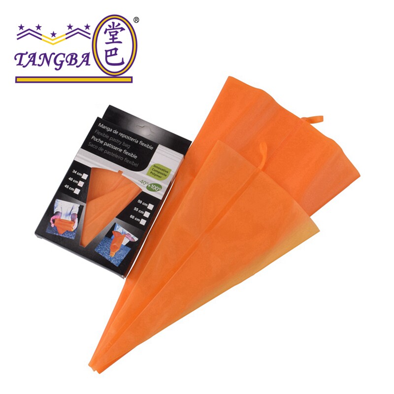 橙色硅胶盒装加厚烘焙工具裱花袋
