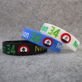 Give &On 篮球星字母哥34号励志运动手环Never Mission腕带