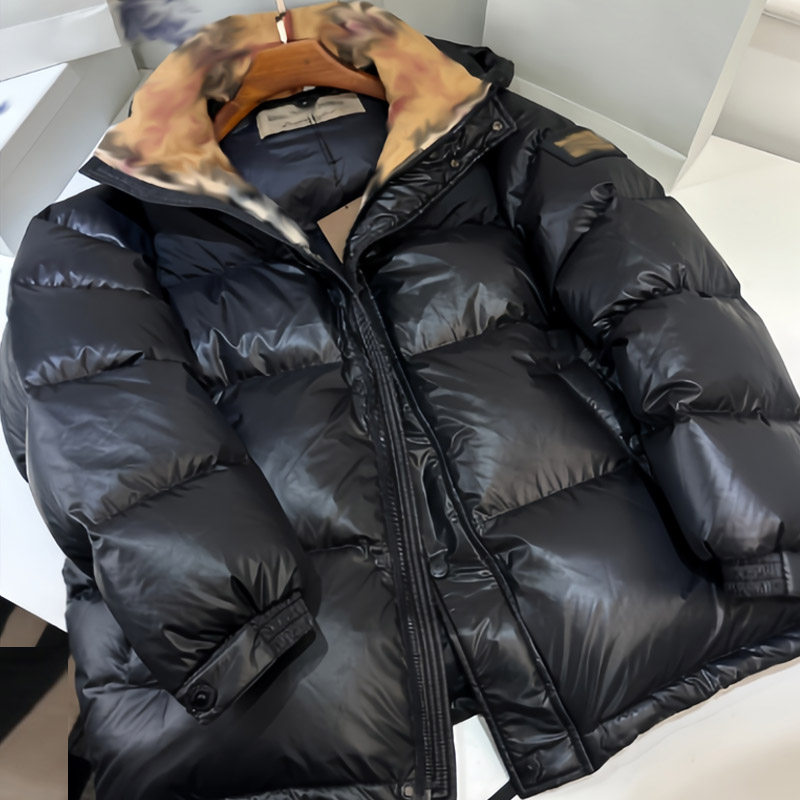 到185斤 成人款 冬季新款 男女款拼色羊毛格子大标鹅绒羽绒服外套