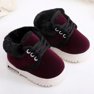 冬季手工宝宝幼儿童家居棉鞋防滑保暖鞋千层底男女款加绒加厚学步