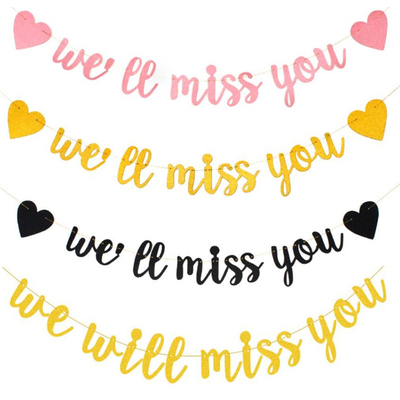 missyou欢迎装饰退休布置拉旗