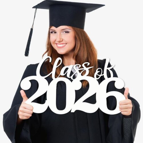 Classof2026毕业季手持木质牌
