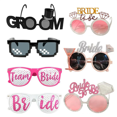 新郎新娘伴郎装饰墨镜眼镜派对