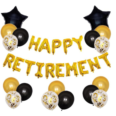happyretirement退休快乐气球
