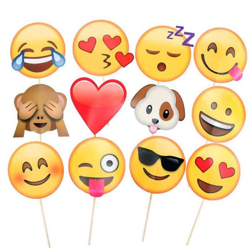emoji婚礼笑脸表情摄照道具生日派对聚会搞怪造型qq表情包装装饰