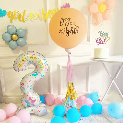 立柱性别揭示装饰气球