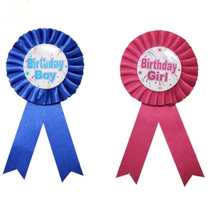 成人儿童生日派对聚会胸章Boy Girl Birthday Badge生日佩戴徽章