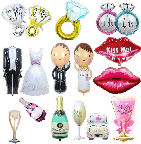 新郎新娘婚纱礼服铝膜气球
