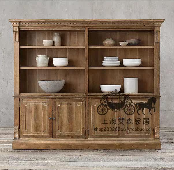 American style solid wood furniture French Sideboard Retro Do the old solid wood Sideboard Showcase Bookcase Savings cabinetin the Residential furniture , Cabinet , Bookcase , Single bookcase  category - from Buy2taobao.com to provide professional Taobao agent buy service