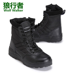 户外军迷CS野战多功能中帮作战靴特种兵沙漠靴战术靴作训鞋徒步靴