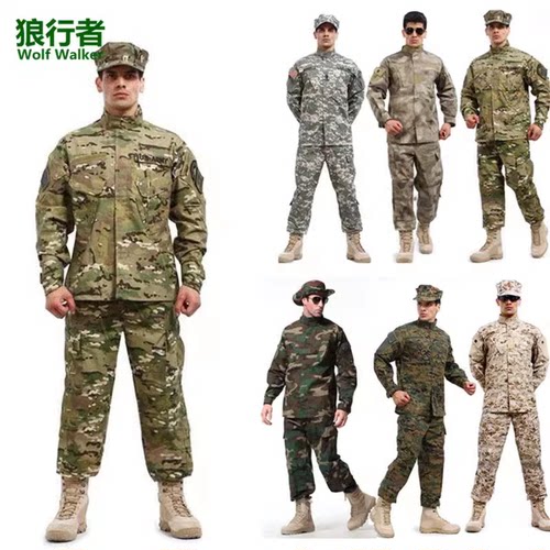 特种兵ACU迷彩战术套服户外宽松军训野战服军迷伪装战斗服工作服