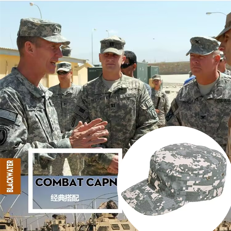 特种兵ACU迷彩战术小兵帽户外遮阳短檐平顶帽防晒军训帽作战帽子