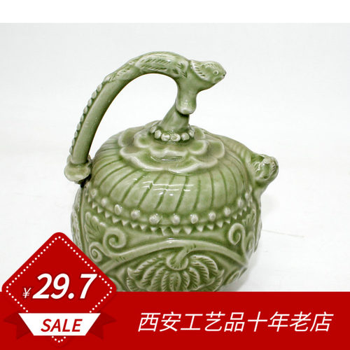 陕西耀州瓷 倒灌壶 两心壶 凤鸣壶  特色工艺品 抖音同款公道杯