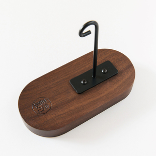 风之诗和弦风铃壁挂架黑胡桃木免打孔墙壁悬挂钩自粘阳台装饰挂件