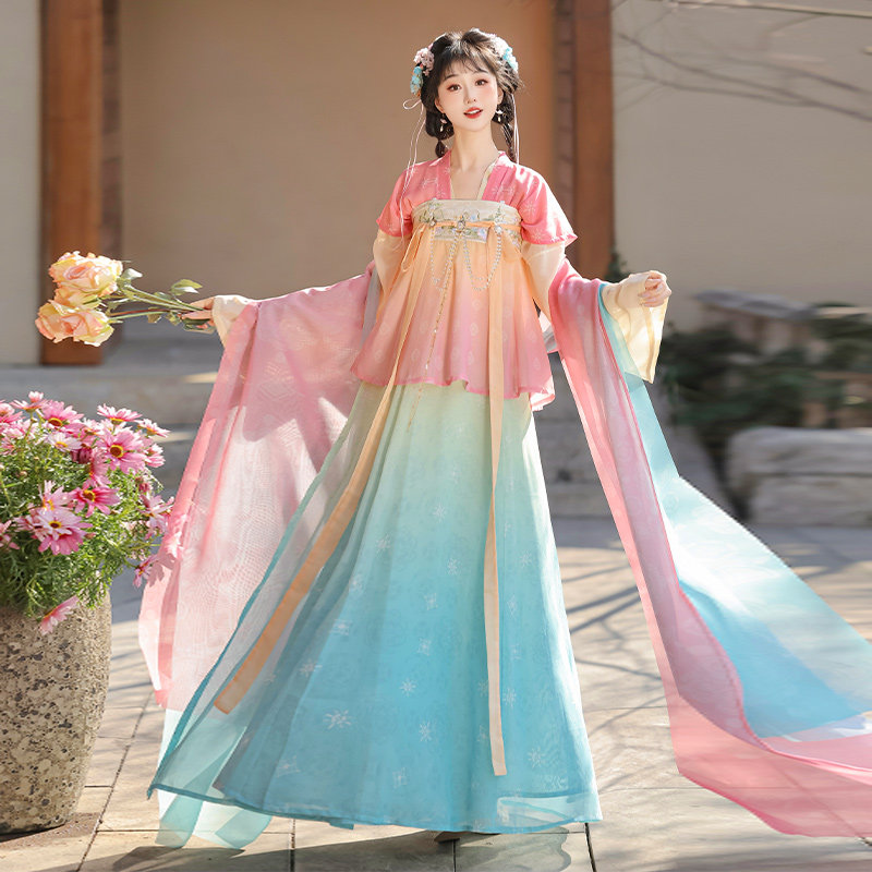 秀巅原创汉服女【征集中】唐制齐胸裙绣花围裳披帛古风日常春夏款,女装/女士精品,汉服套装,淘宝优惠券,粉丝福利购,淘宝优惠卷