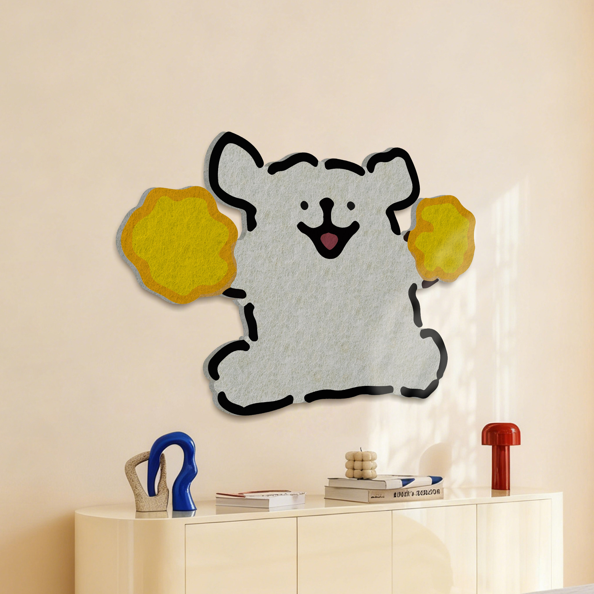 卡通动物墙面装饰贴纸毛毡板照片墙客厅装饰创意免打孔墙贴氛围感,家居饰品,软装墙贴,淘宝优惠券,粉丝福利购,淘宝优惠卷