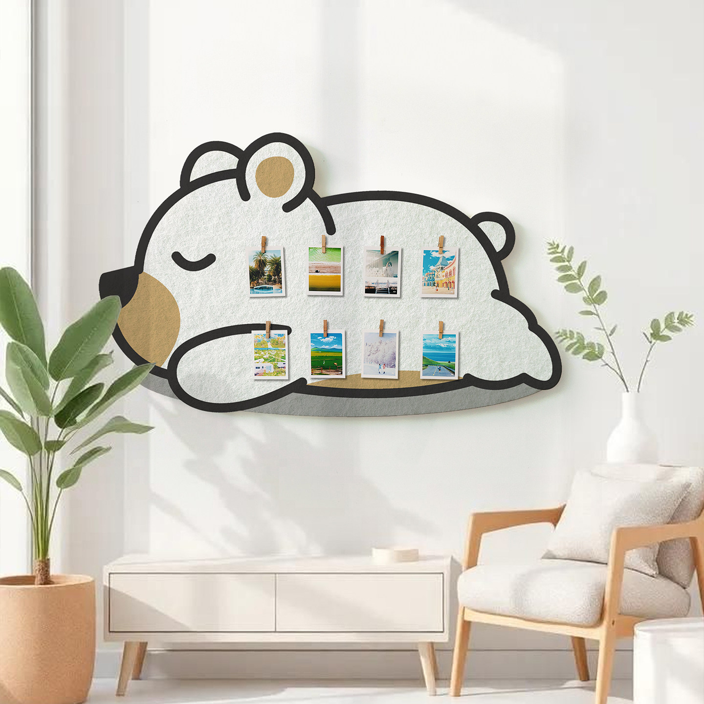 可爱毛毡板照片墙自粘墙贴展示板徽章墙面装饰背景墙相册墙免打孔