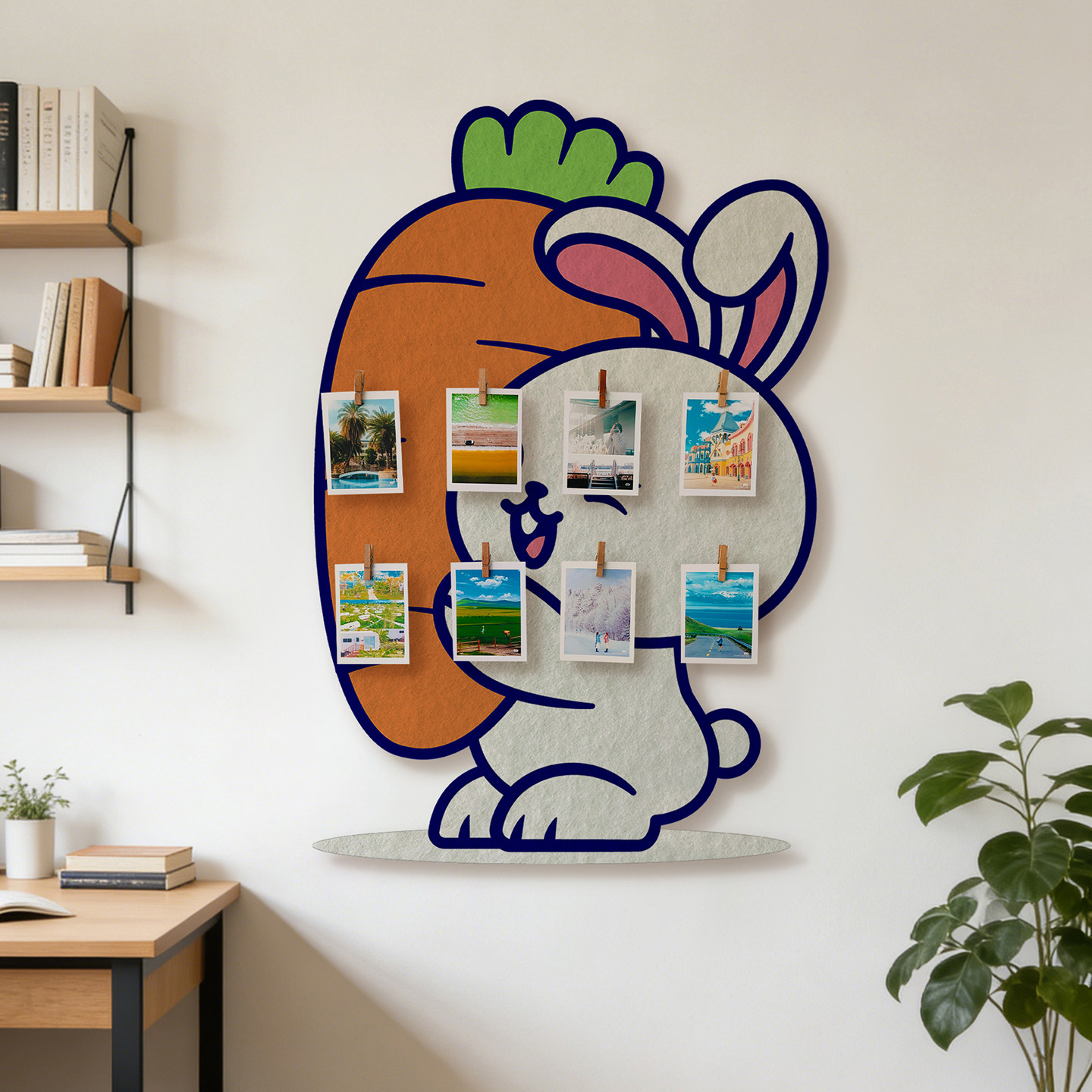 童趣风兔子毛毡留言板立体墙贴卧室温馨墙饰免打孔自由布置照片墙,家居饰品,软装墙贴,淘宝优惠券,粉丝福利购,淘宝优惠卷