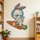 创意兔子毛毡板墙贴3d立体儿童房布置玄关墙面装 饰板网红照片墙贴