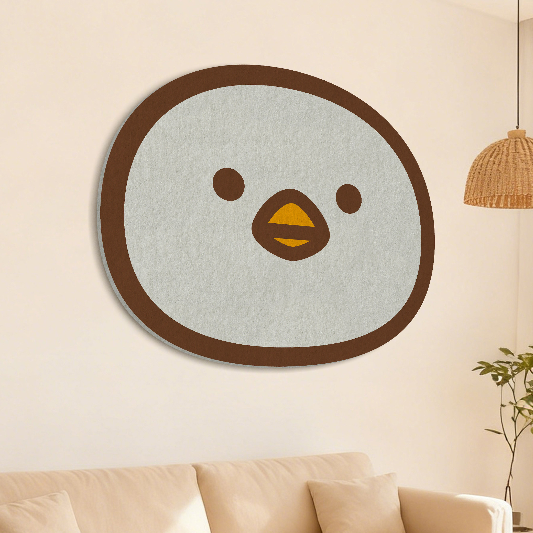 可爱小鸟毛毡板自粘拍立得相册墙展示奶油风公告栏免打孔墙面装饰