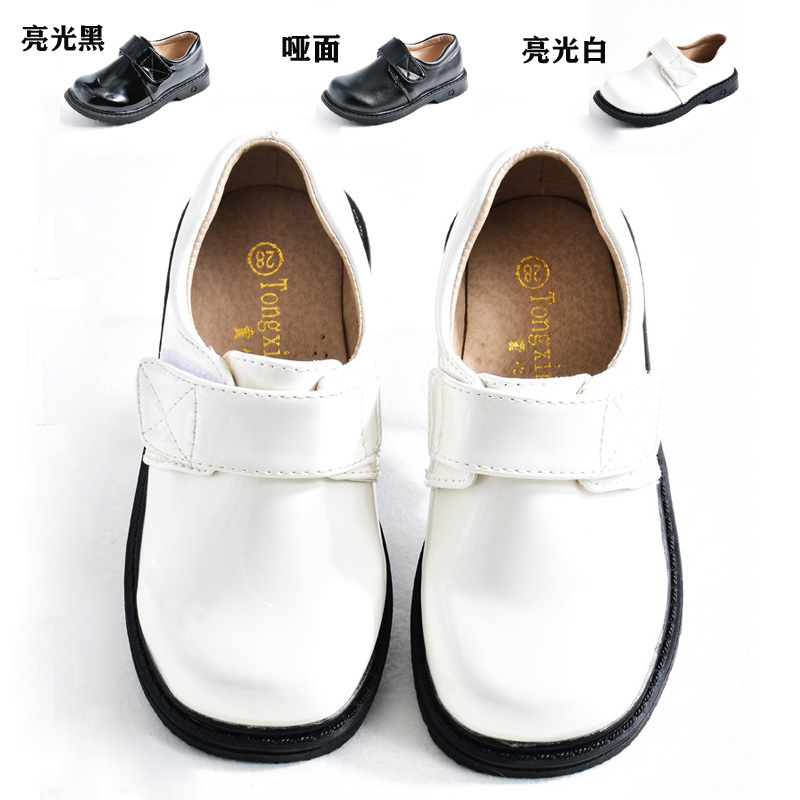 儿童白色皮鞋学生晚会主持演出鞋