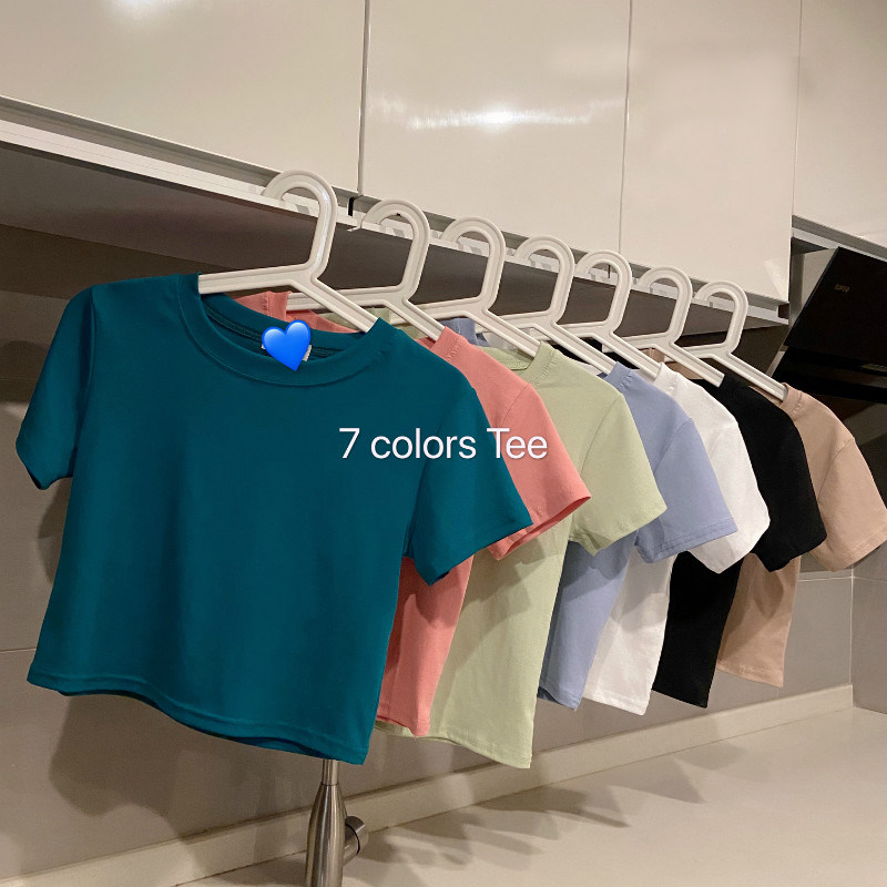 高腰上衣女夏装2020新款韩版洋气短款露脐糖果色短袖纯色t恤ins潮在类目 女装/女士精品, T恤中 - 来自Buy2taobao.com提供专业的淘宝代购服务