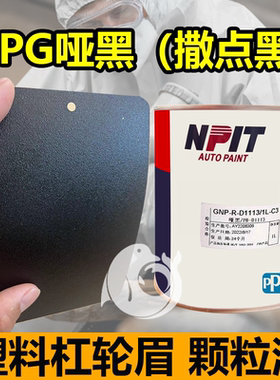 PPG塑料纹理漆1K哑黑撒点黑哑光磨砂黑汽车喷漆塑料件轮眉颗粒漆