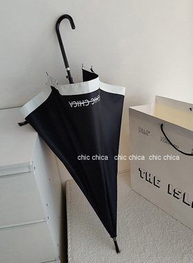 chic超出片~复古法式赫本风高颜值婚纱摄影道具简约高级感长柄伞