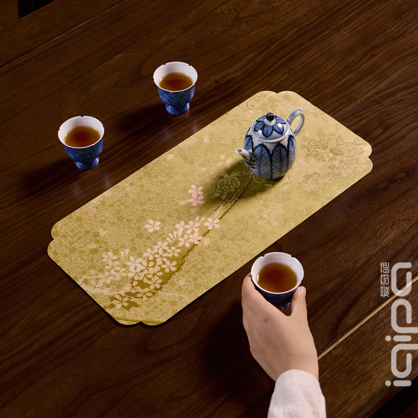 爱奇葩 红楼梦文创干泡茶席茶垫防水茶道桌旗中式禅意茶桌垫布