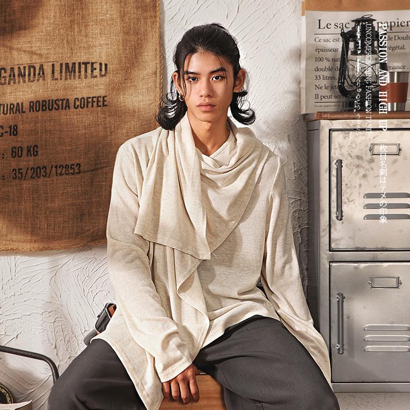 日系复古围巾领毛衣秋冬季宽松