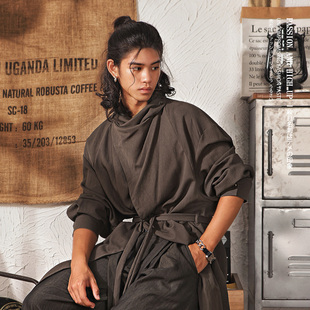 外套 高级感痞帅收腰大衣过膝中长款 日系复古设计感长袖 风衣男秋季