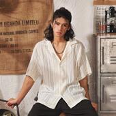 衬衫 男2026夏季 新款 高级感镂空古巴领短袖 宽松休闲复古半袖 衬衣男