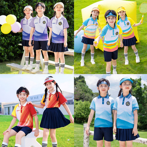 小学生夏季速干短袖校服幼儿园毕业班园服儿童运动会统一定制班服