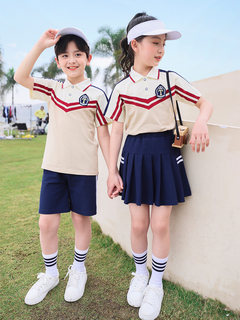 小学生校服夏装毕业照班服夏季定制六一儿童演出服套装幼儿园园服