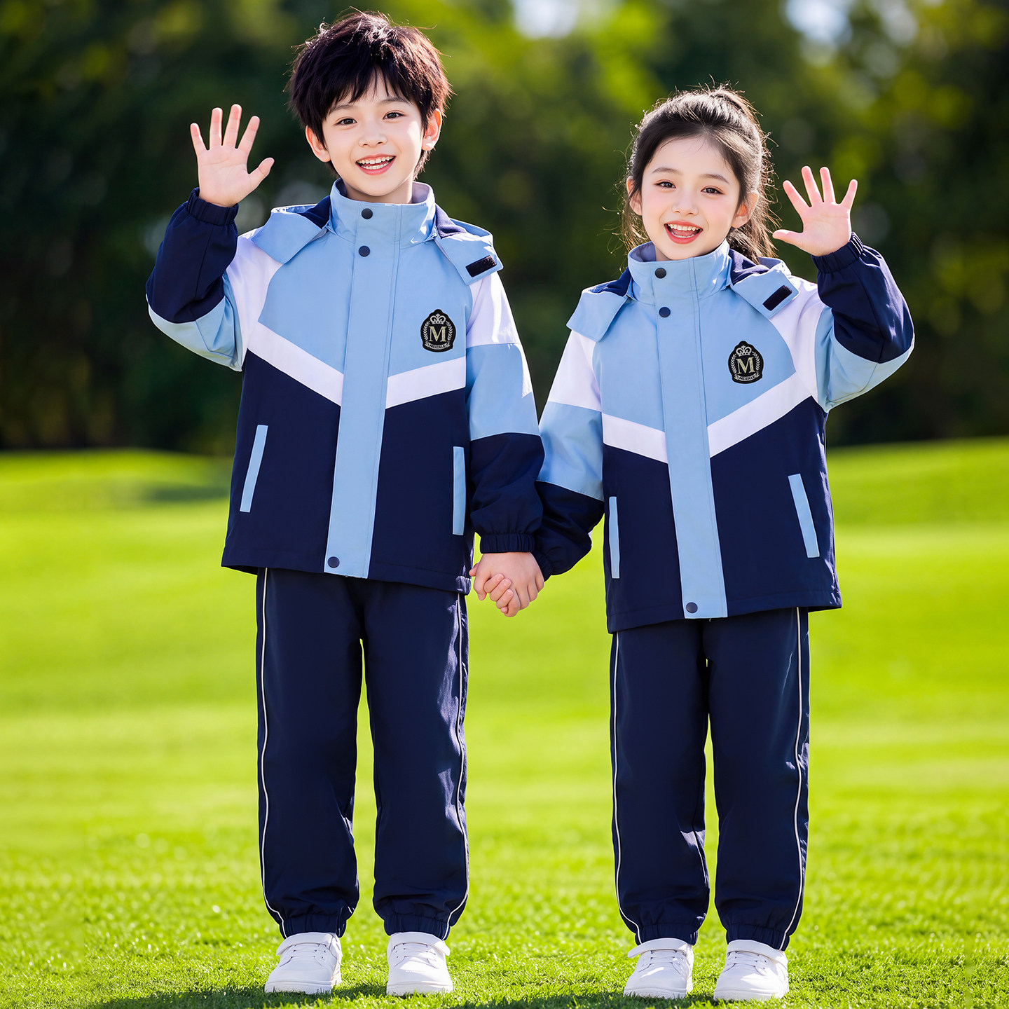 幼儿园园服小学生校服班服冲锋衣春秋冬季保暖儿童运动会三五件套