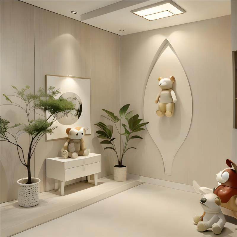 直播背景布3d立体网红新中式装饰大主播背景布直播拍照室内背景墙