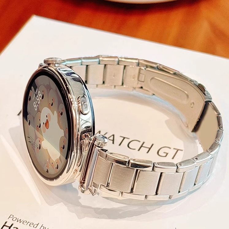 适用华为gt6手表带新款watchgt5金属表链3pro2荣耀fit4三株不锈钢