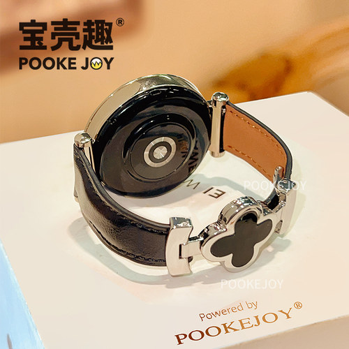 适用华为手表gt5磁吸十字花表带真皮gt3磁吸fit34pro高级新watch5