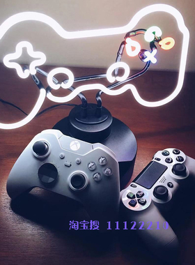 电竞游戏卢西奥DVA游戏手柄PS4霓虹灯KO古街机PUNGBA游戏装饰灯