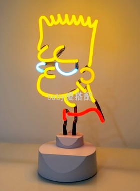 辛普森灯店铺民宿装饰北欧文艺风台灯装饰灯彩灯动漫走心夜灯