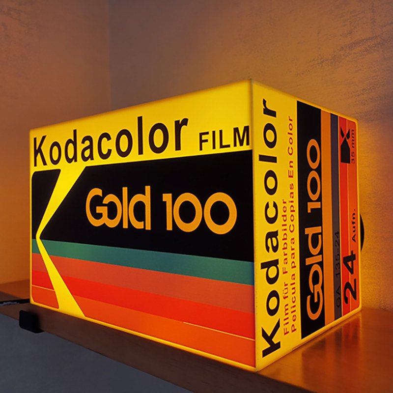 定制 复古柯达胶卷胶片复古灯箱亚克力盒子led灯广告灯箱店铺装饰